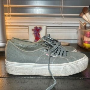 Superga Gray platform Sneakers